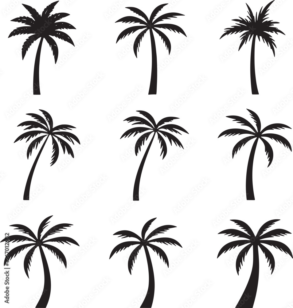 Fototapeta premium Tropical Palm Silhouettes