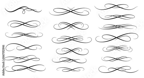 Elegant flourish dividers elevate designs adding classic sophistication and decorative accents to any project
