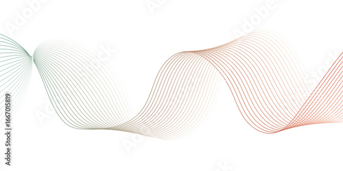 Abstract vector wave  line template. swoosh speed line music and science technology vector flow background . Wave Swirl, frequency sound wave, twisted curve .	
