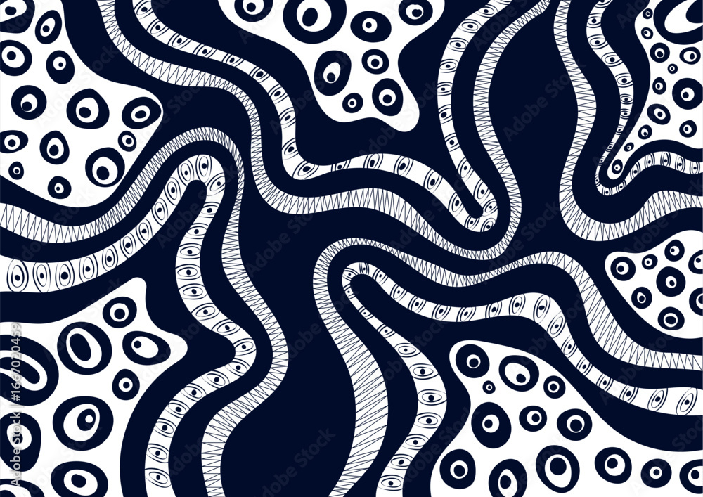 Obraz premium black and white abstract background Print, wallpaper, pattern background and Adobe illustrator artwork