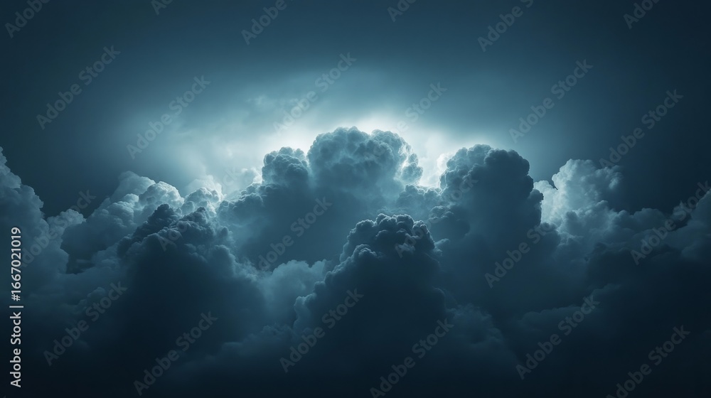 Obraz premium big clouds, stormy sky, generative ai