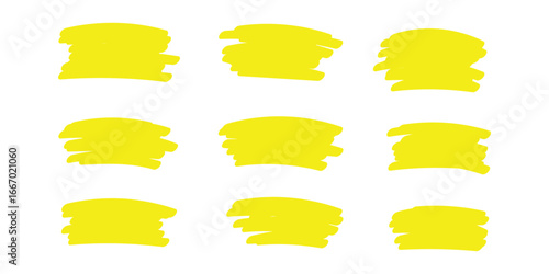 Set of hand drawn marker line vector illustration design element, grunge strokes, doodle lines underline scribble 