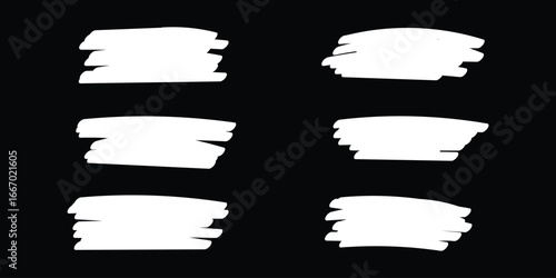 Set of hand drawn marker line vector illustration design element, grunge strokes, doodle lines underline scribble 