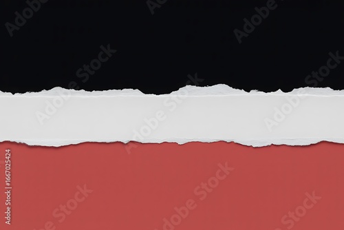 Wallpaper Mural Torn paper with black white and red layers Torontodigital.ca