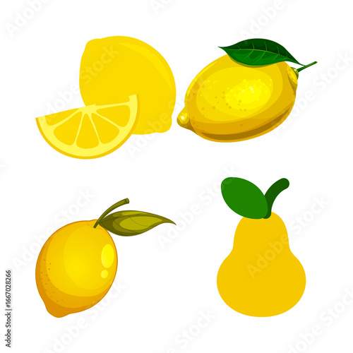 Large collection of fruit and vegetable vector icons. Set includes exotic tropical fruits, citrus, and vegetables like durian, papaya, onion, and pumpkin for healthy food and grocery designs.