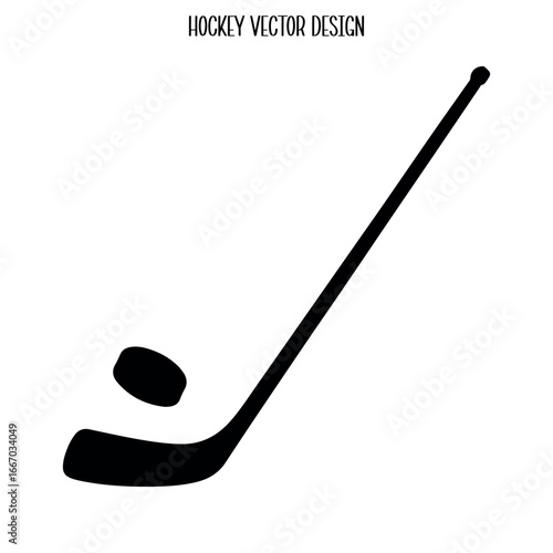 Photography Hockey Stick and Puck Vector