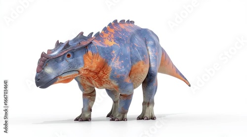 3d render of a dinosaur isolated on a white background generative ai
