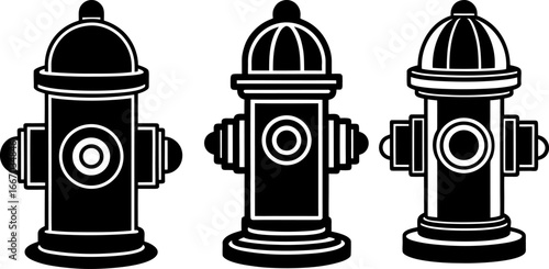 Fire hydrant set, Set of fire hydrants, fire hydrant collection, Vector of fire hydrant, fire hydrant silhouette, fire hydrant isolated on white background