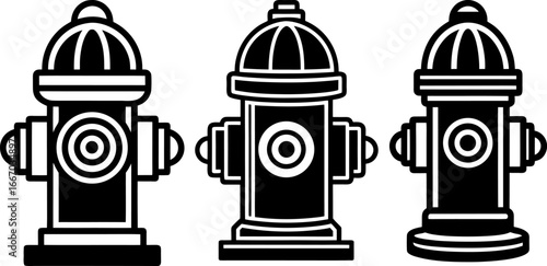 Fire hydrant set, Set of fire hydrants, fire hydrant collection, Vector of fire hydrant, fire hydrant silhouette, fire hydrant isolated on white background