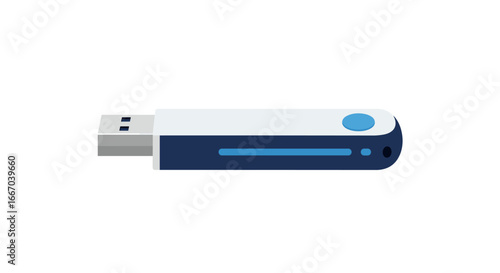 Modern flat design usb flash drive on white background
