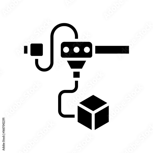 3D Printing glyph icon