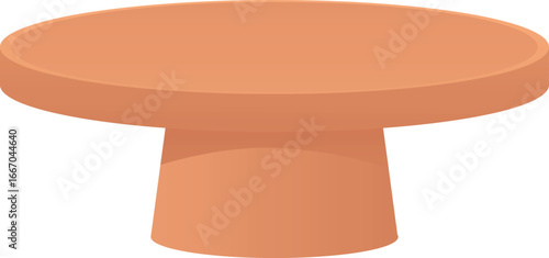 Cake stand flat vector icon, serving plate for sweet pastry and dessert bakery showcase tray pedestal isolated