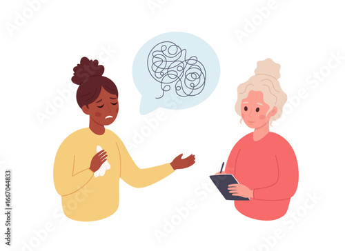 Therapist and Patient Seeking Mental Health Support