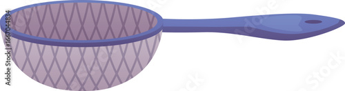 Confectionery sieve tool for homemade cooking, kitchen equipment for sifting flour, powder, baking stuff vector isolated