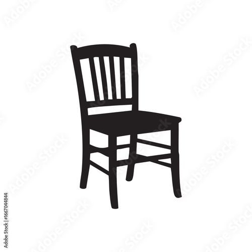 wooden chair isolated on white