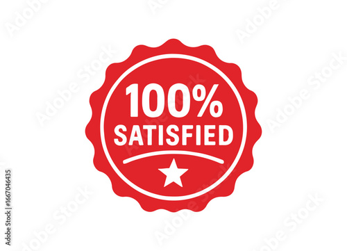 Premium quality guarantee 100 percent satisfied red seal emblem