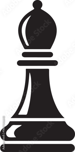 Chess bishop icon symbol vector