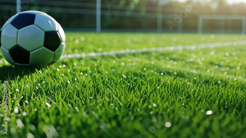 Soccer Ball on Lush Green Field