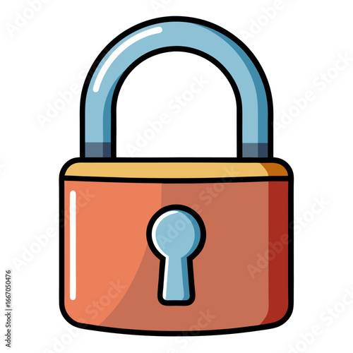 Open and closed padlock icons on white background