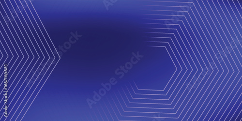 Blue abstract background with blue glowing geometric lines. Modern shiny blue diagonal rounded lines pattern. Futuristic technology concept. Suit for poster, banner, brochure, corporate, website