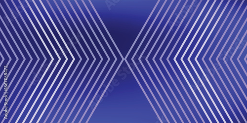 Blue abstract background with blue glowing geometric lines. Modern shiny blue diagonal rounded lines pattern. Futuristic technology concept. Suit for poster, banner, brochure, corporate, website