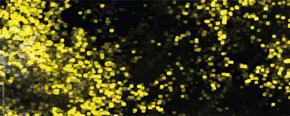 Abstract bokeh golden background. Luxary dark backtop with defocused glowing dots.Abstract only black colors holographic blurred grainy gradient background texture background.