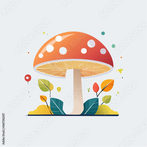 Symbole graphique simple de forêt automnale