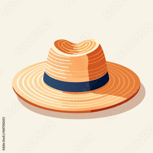 Illustration plate stylisée de couvre-chef de saison