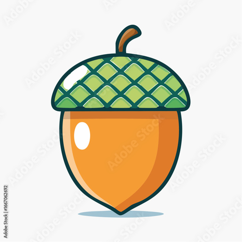 Illustration plate stylisée de fruit de saison