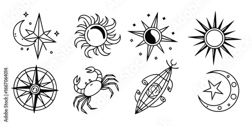 Celestial and Nautical Symbols Collection