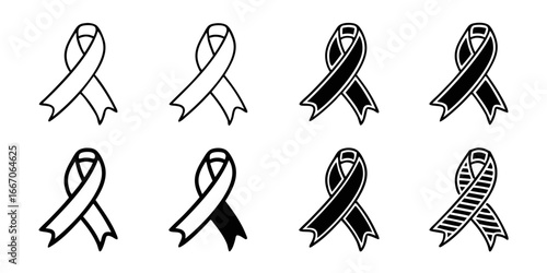 Collection of Awareness Ribbon Icons
