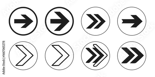 Collection of Eight Circular Arrow Icons