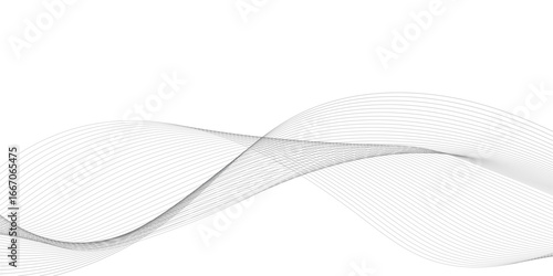 Abstract black wave banner template. Wavy line with flowing curves. Seamless pattern of continuous wavy lines	