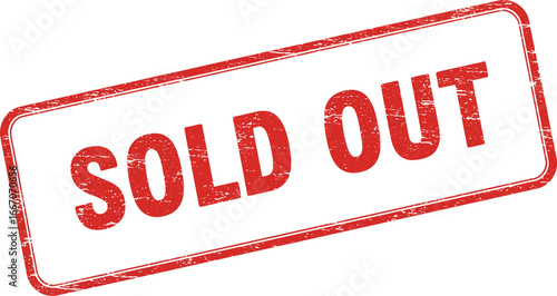 A red sold out stamp on a transparent background indicating unavailability