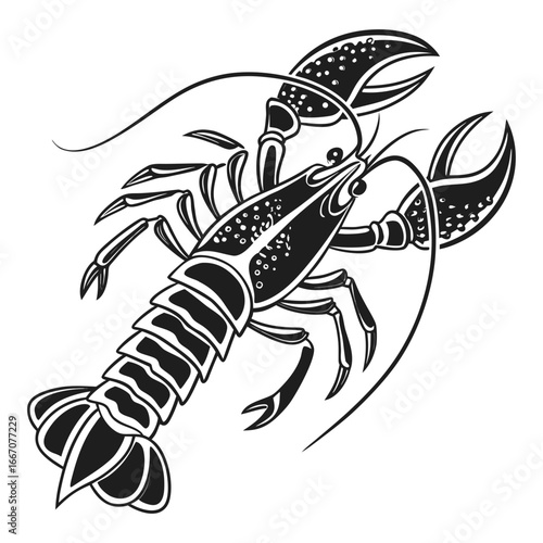 vector illustration of a lobster