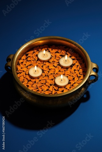 Urli Bowl with Floating Diyas