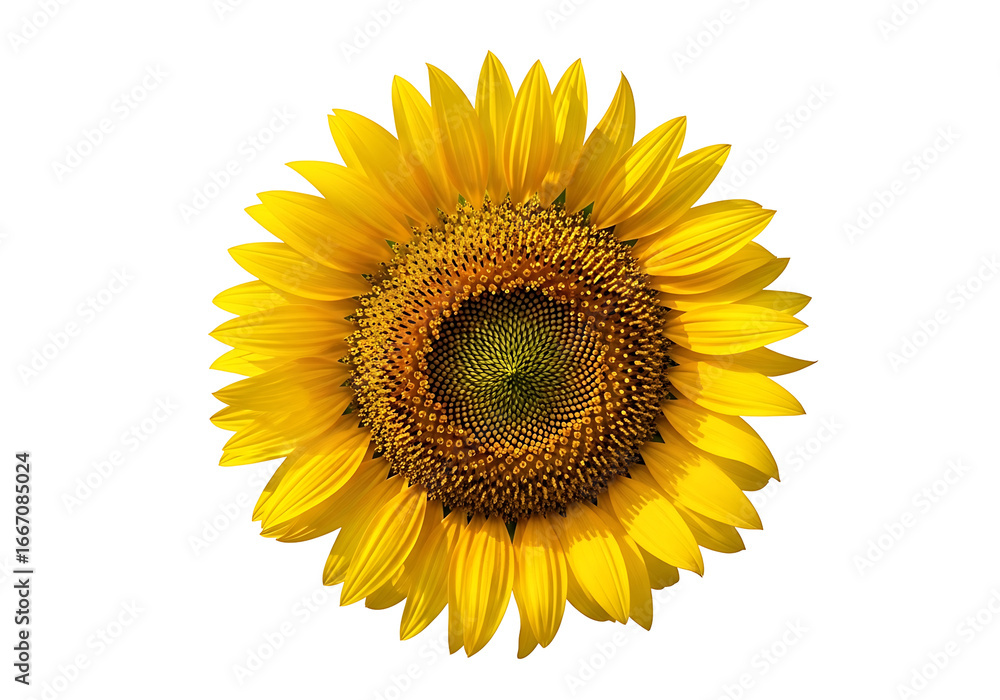 Fototapeta premium A vibrant sunflower, in full bloom, stands out against a striking black background.