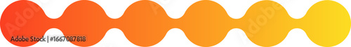Sequence of five small gradient circles aligned in a single horizontal modular row.