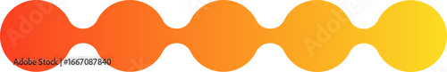 Four small gradient circles aligned in a horizontal modular geometric row.