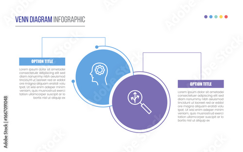 Minimal Venn Diagram Infographic Template for Business Strategy and Data Presentation