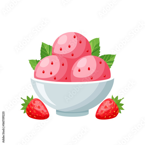 Delicious Bowl of Strawberr...