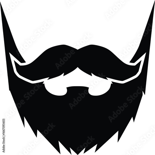 Movember beard vector art of beard and mustache, a symbol of masculinity and style, perfect for barbershop or fashion design vector