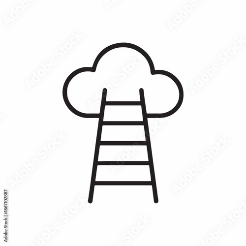 Ladder to Success Line Icon
