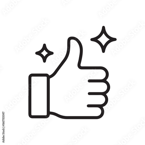 Thumbs Up Line Icon
