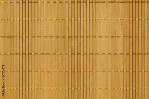 Close up textured surface of woven bamboo matting with vertical lines