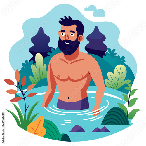 man in swimming pool