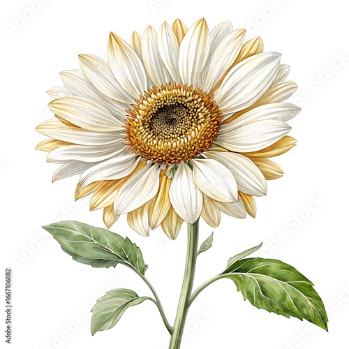 yellow flower isolated on white