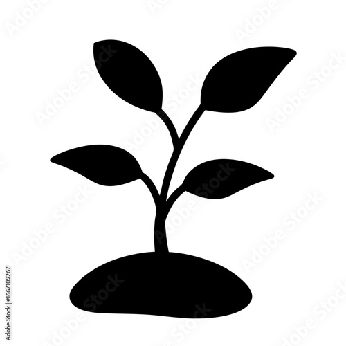 A Small Sprout Growing From Soil, Symbolizing New Beginnings and Growth