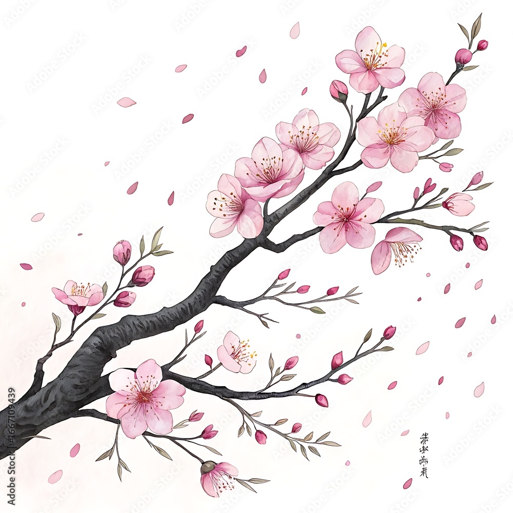 Fototapeta premium pink cherry blossom