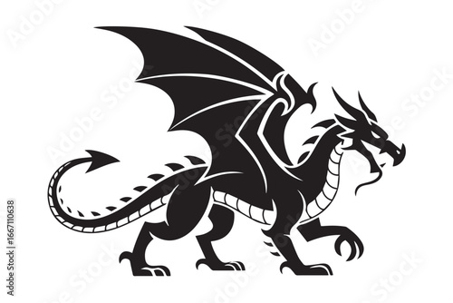 Wallpaper Mural mythical dragon logo emblem vector art bold graphic design scalable ai eps jpeg png ideal for corporate identity projects Torontodigital.ca